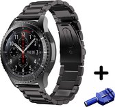 RVS horloge bandje – Wrist strap – Schakel Polsband - Geschikt voor Samsung Galaxy Watch 46 mm - Zwart