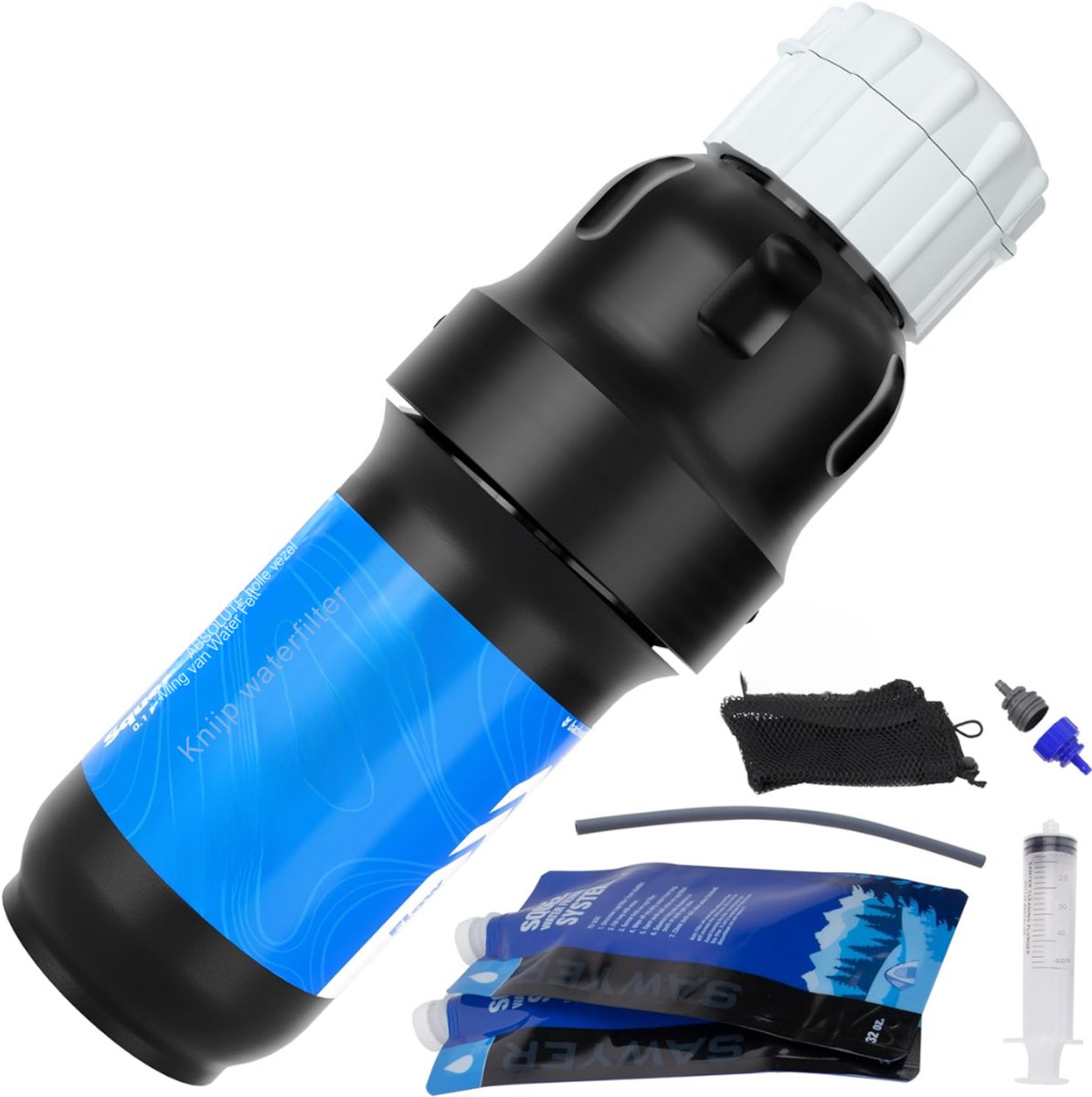 DYNA® Waterfilter noodpakket - Waterfilter - Zwart - 11cm x 7cm x 20cm