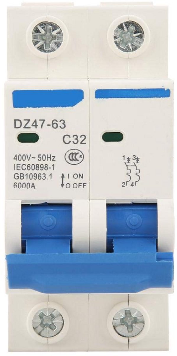 Aardlekschakelaar 2-polig 32A 220/380V - Veiligheid voor uw elektrische installatie
