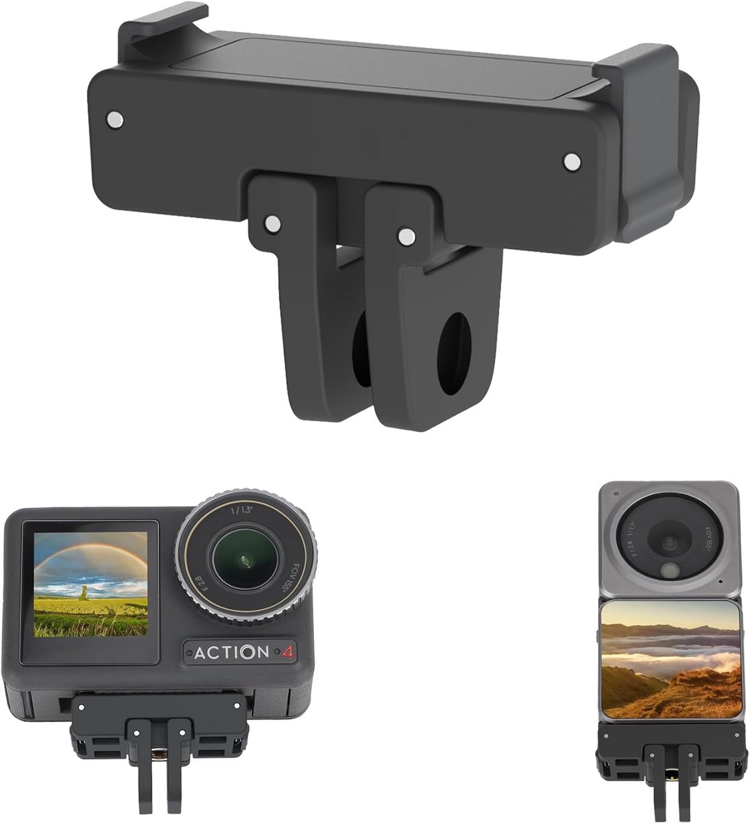 1/4 Magnetische Adapter voor Action Camera - Aluminium Bevestigingsbeugel