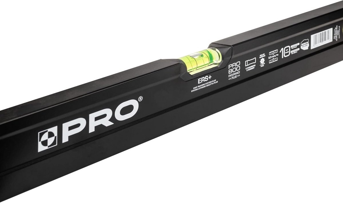 Waterpas 100cm Ergonomisch Profiel met Anti Shock Absorber - Precieze meting
