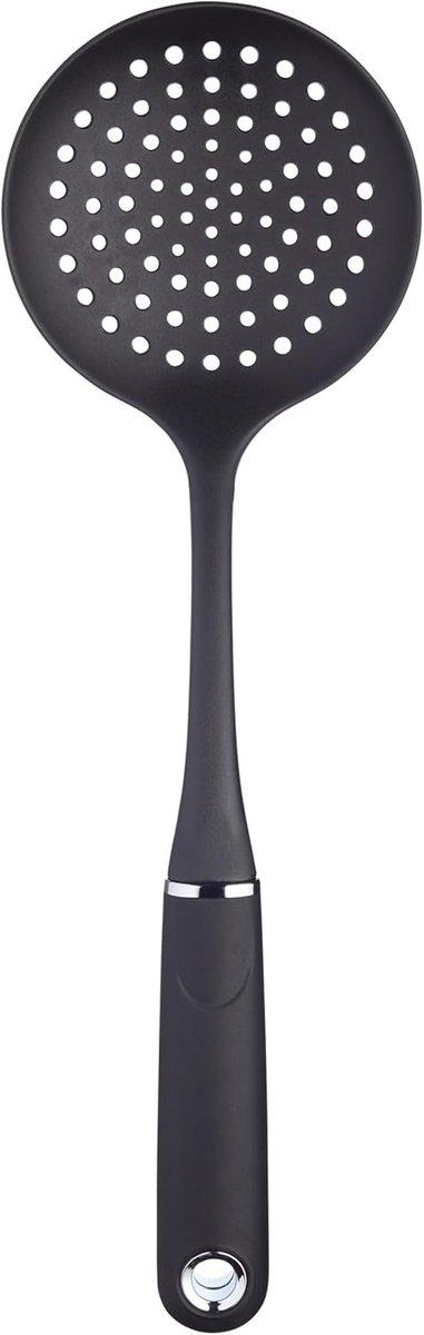 Zwarte Nylon Schuimspaan met Zachte Handgreep - 34 cm
