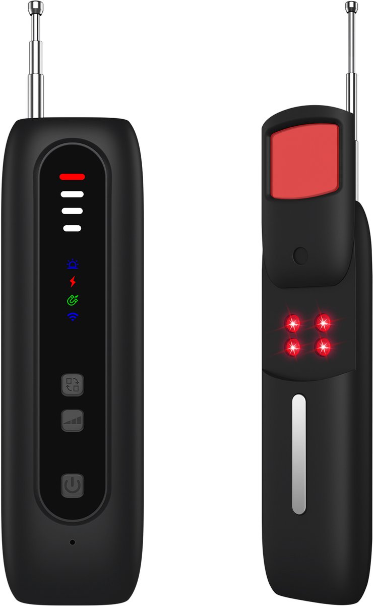 Camera Detector Signaaldetector - RF Signaal Scanner - Cameralens Detectie - Magnetische Detectie - 5 Gevoeligheidsniveaus - Frequentiebereik 1 MHz Tot 6.5 GHz - Oplaadbare Mini Detector Voor Hotel Kantoor Auto En Reizen