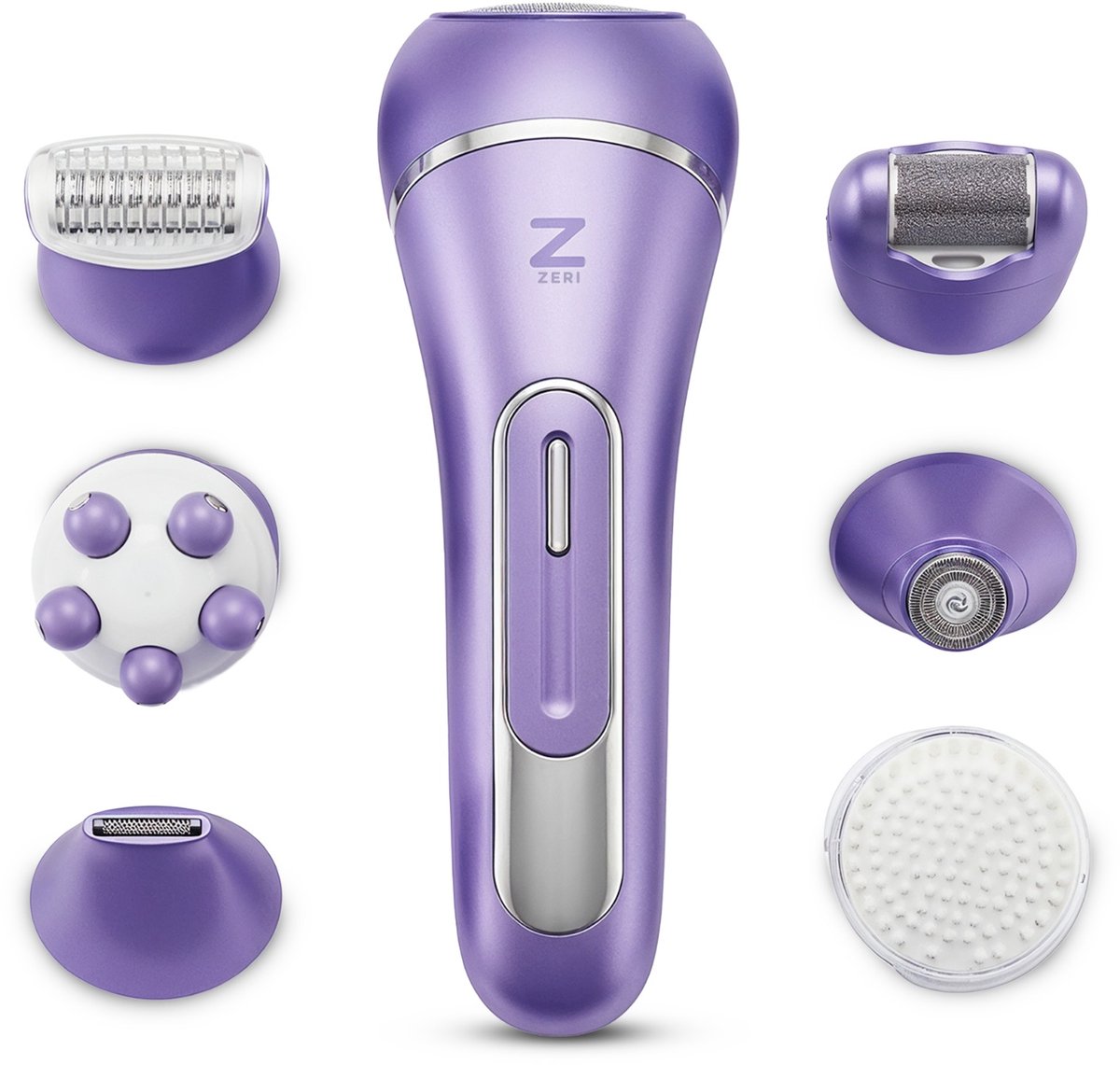 Ladyshave voor Vrouwen - 7 in 1 Scheerapparaat - Epilator - Gezichtsmassage - Eeltverwijderaar - Waterdicht - Bikinilijn - Zeri