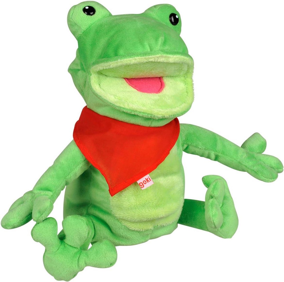 Zachte Handpop Kikker - 30 cm Pluizig Verhaalverteller