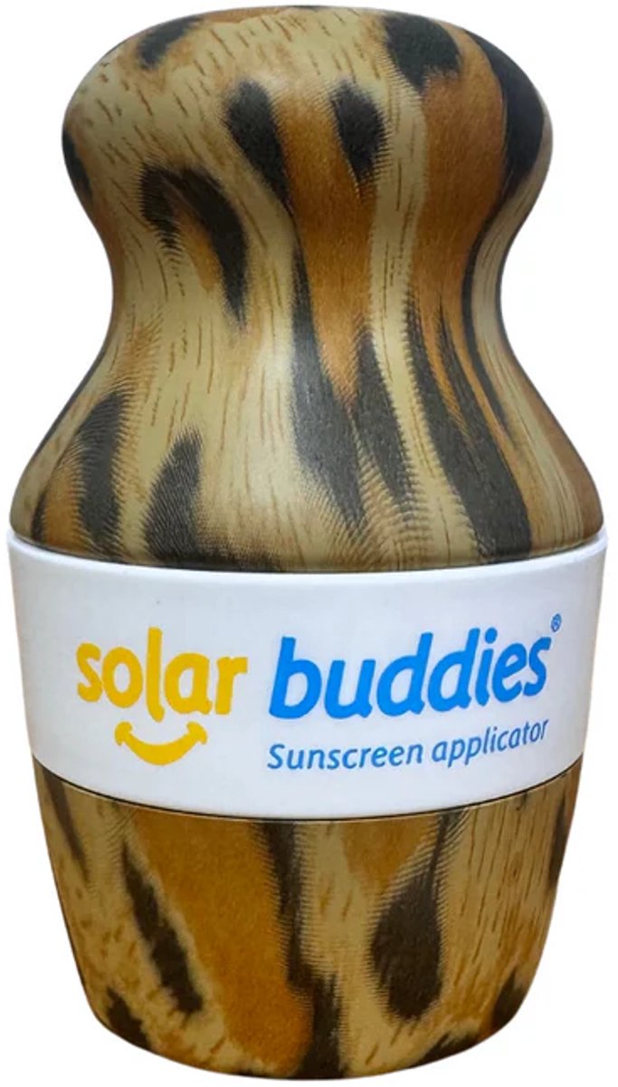 Solar Buddies Leopard - Zonnebrandcrème Applicator - Herbruikbare roll-on sponsapplicator voor zonnebrandcrème, zonnebrand en lotion voor kinderen, volwassenen en gezinnen - Zonnebrand - Zonnebrandroller