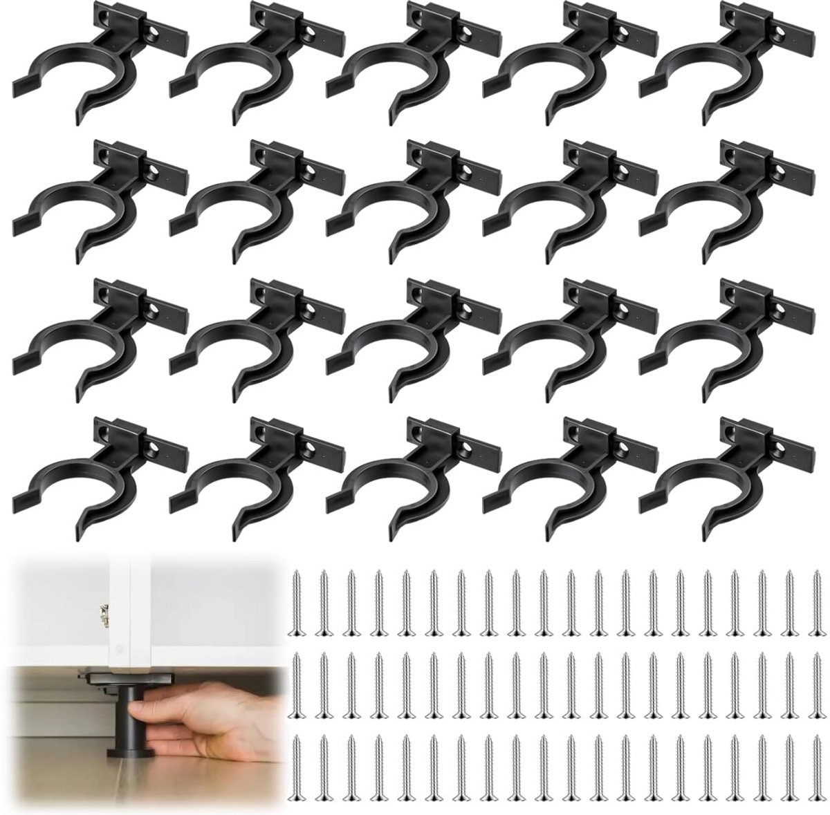 20 stuks plintenclips voor eenvoudige bevestiging van plinten en keukenstrips