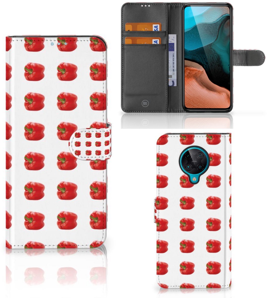 Xiaomi Poco F2 Pro Book Cover Paprika Red