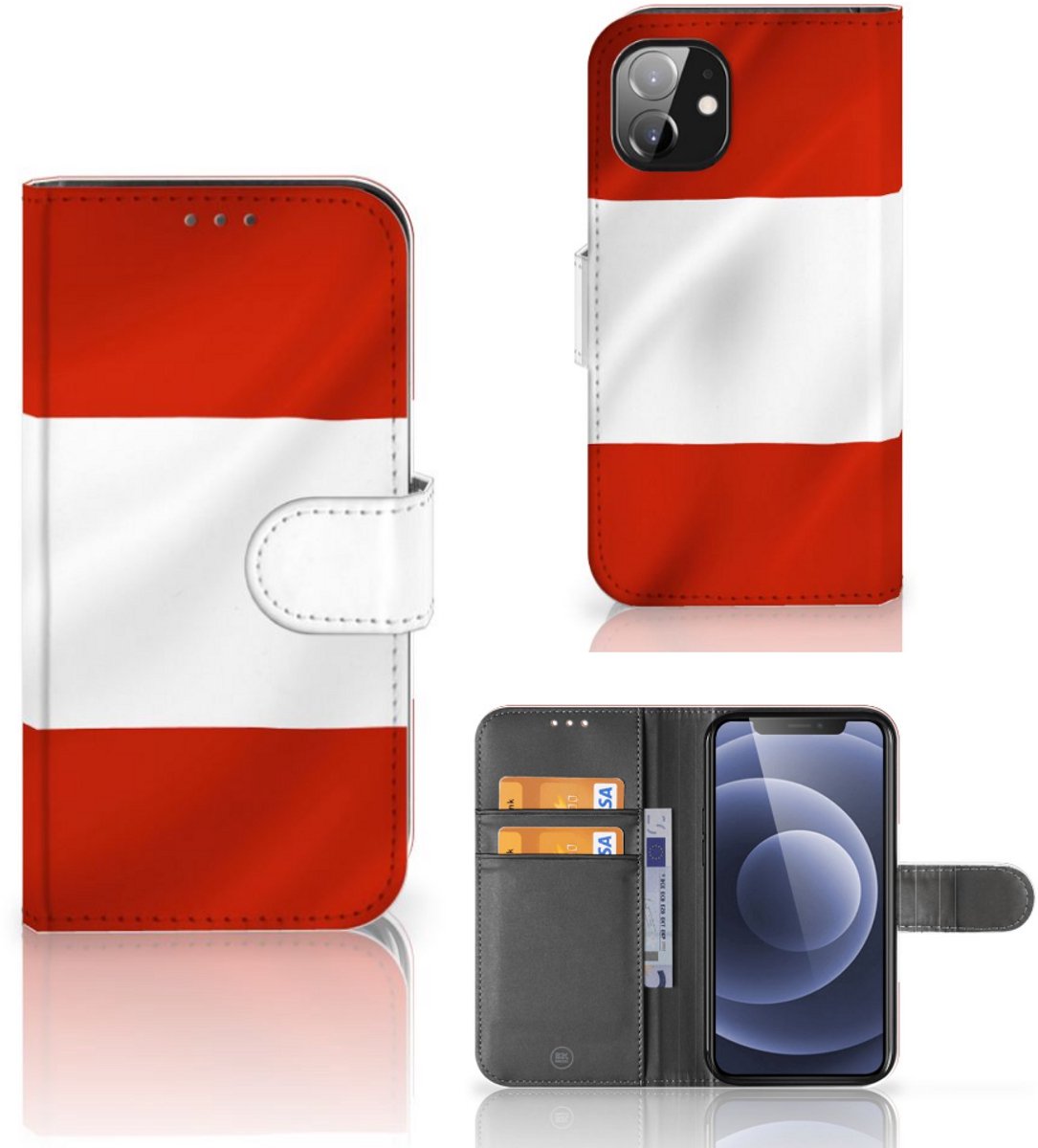 Book Case voor Apple iPhone 12 Mini Bookstyle Case Oostenrijk