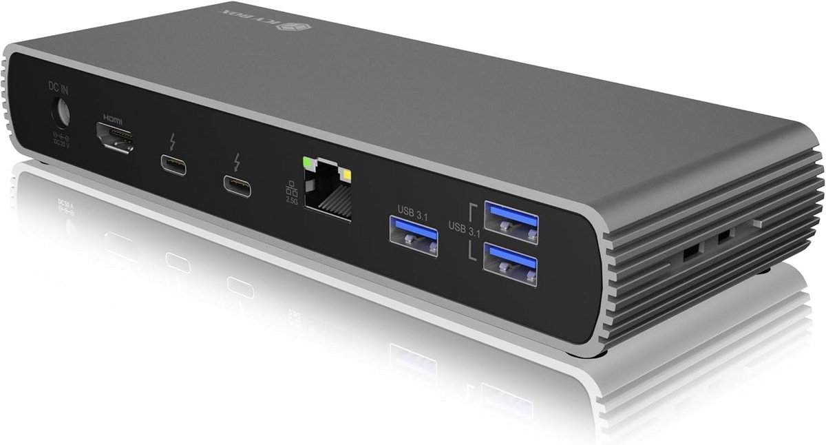 Thunderbolt 4 Docking Station 10-in-1 voor 2 monitoren 4K 60Hz of 1 monitor 8K 30Hz met 96W PD