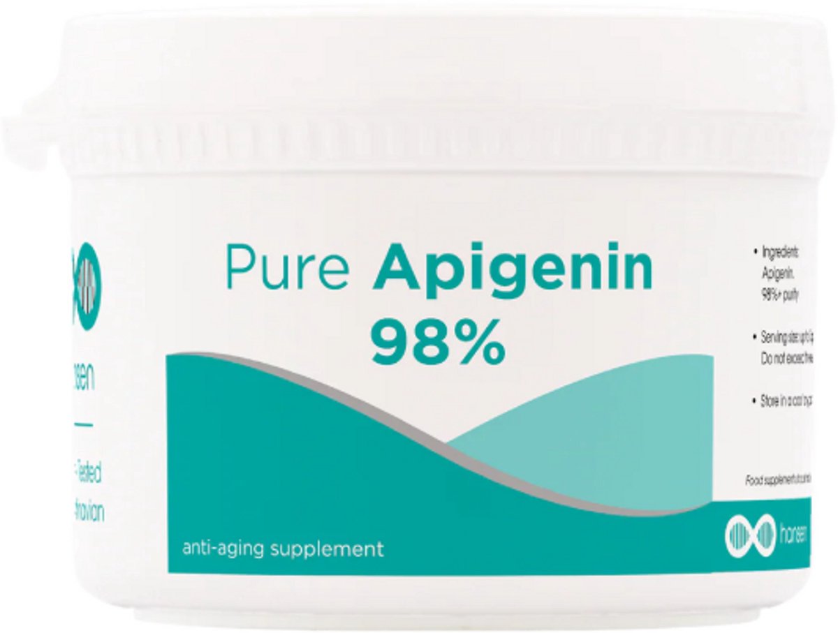 Apigenine - 50 gram pure poeder +98% zuiver + maatlepel - 250 doseringen van 200mg - Europese kwaliteit