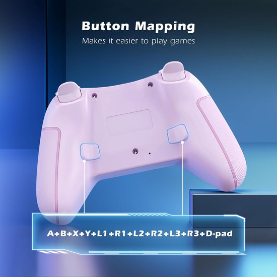 LATEC Controller voor switch, draadloze switch controller, compatibel met Switch Lite/OLED, Hall Joystick/programmeerbare knop/6-assige gyroscoop/instelbare vibratie/turbo-functie/beeldschermopname — afbeelding 3