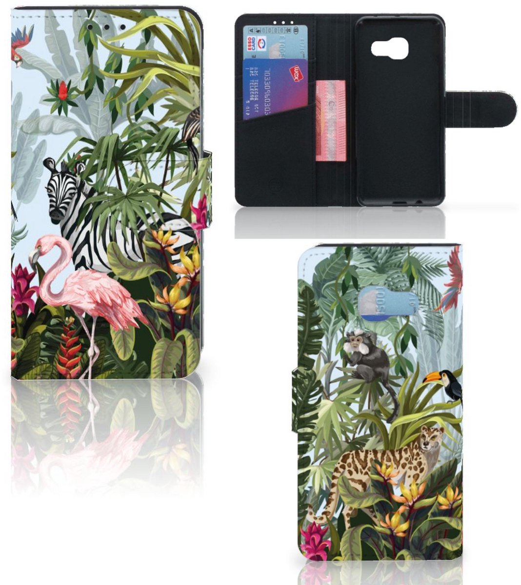 Telefoonhoesje met Pasjes voor Samsung Galaxy A3 2017 Jungle