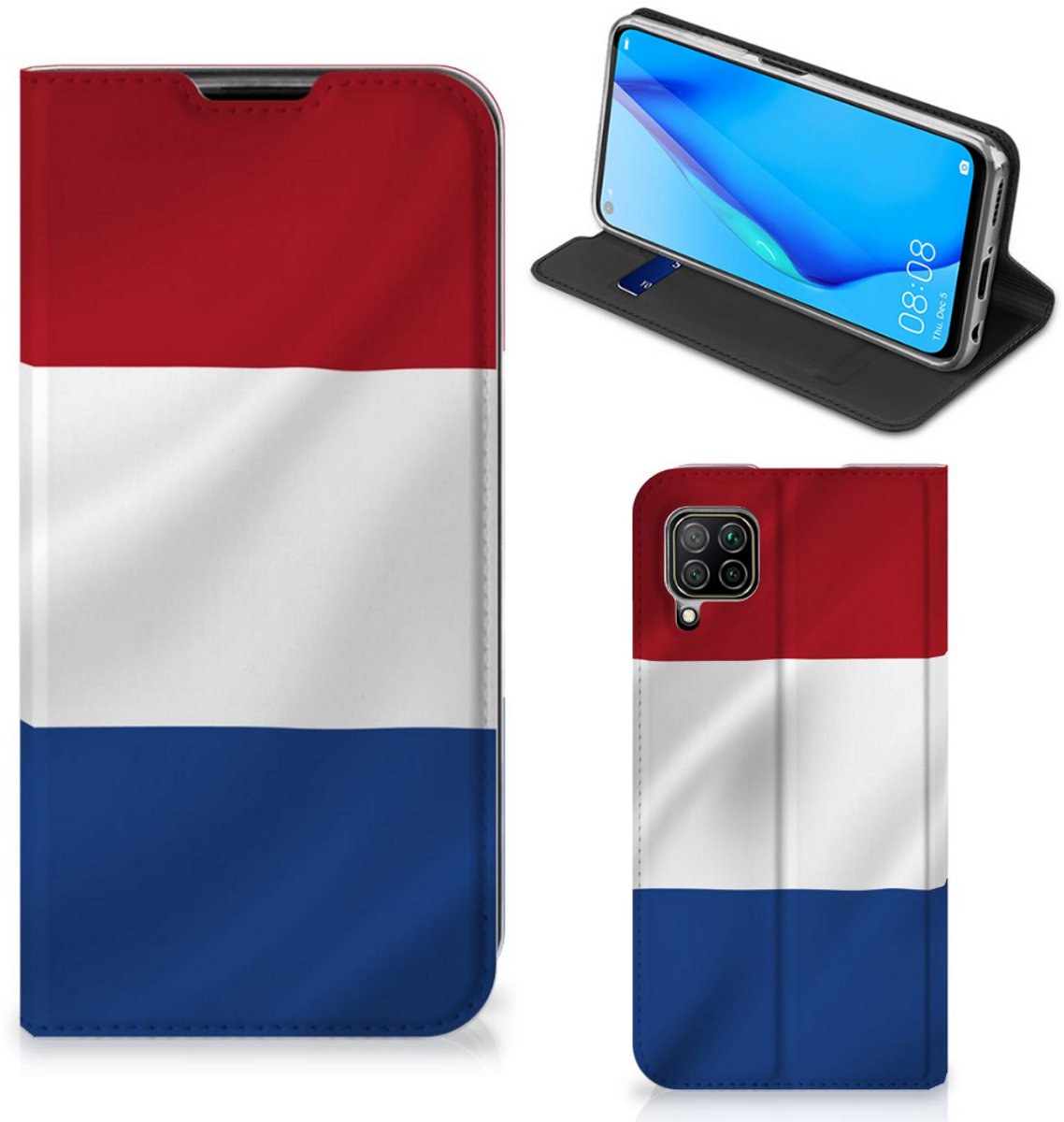 Huawei P40 Lite Standcase Nederlandse Vlag