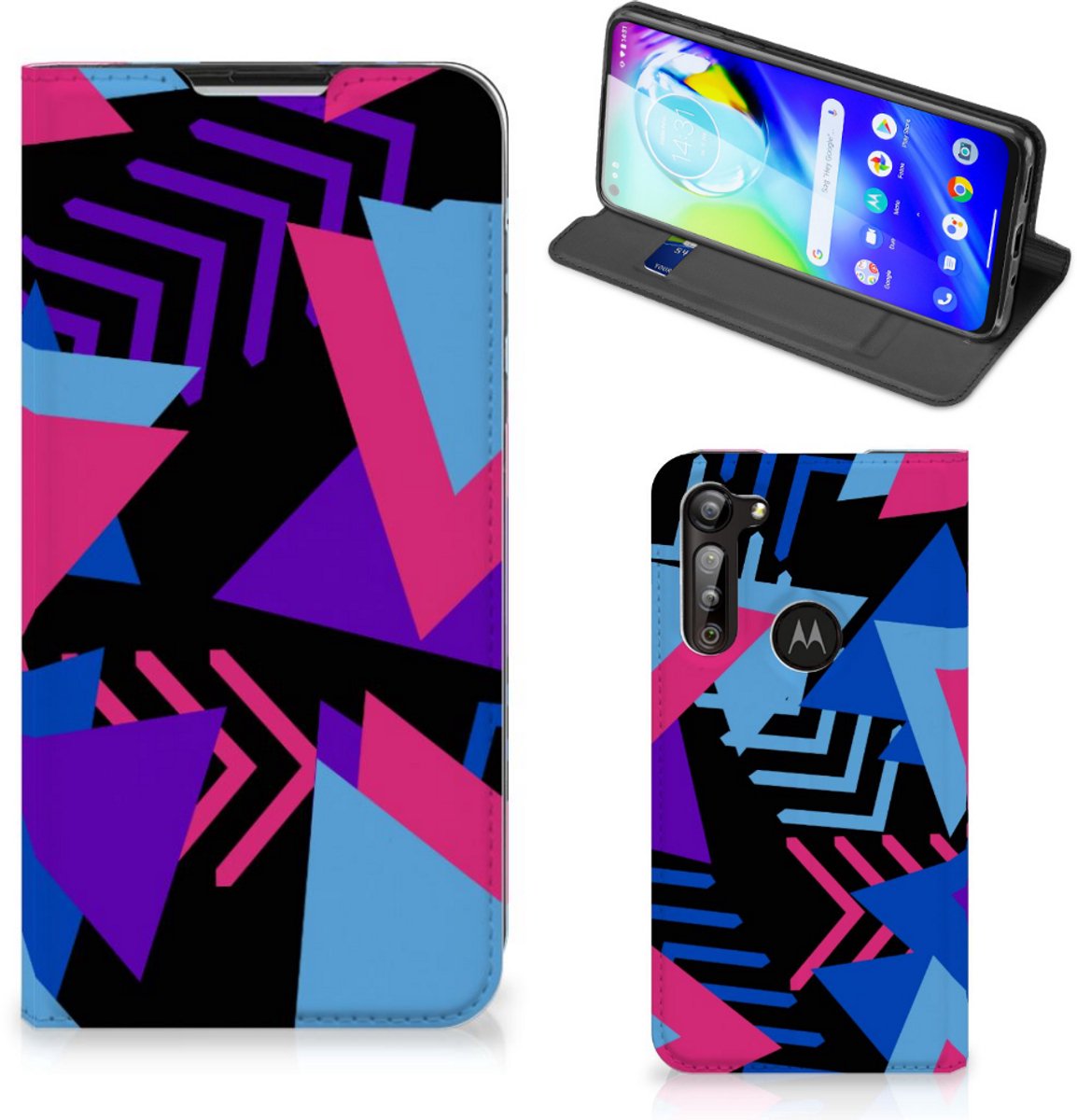 Motorola Moto G8 Power Stand Case Funky Triangle