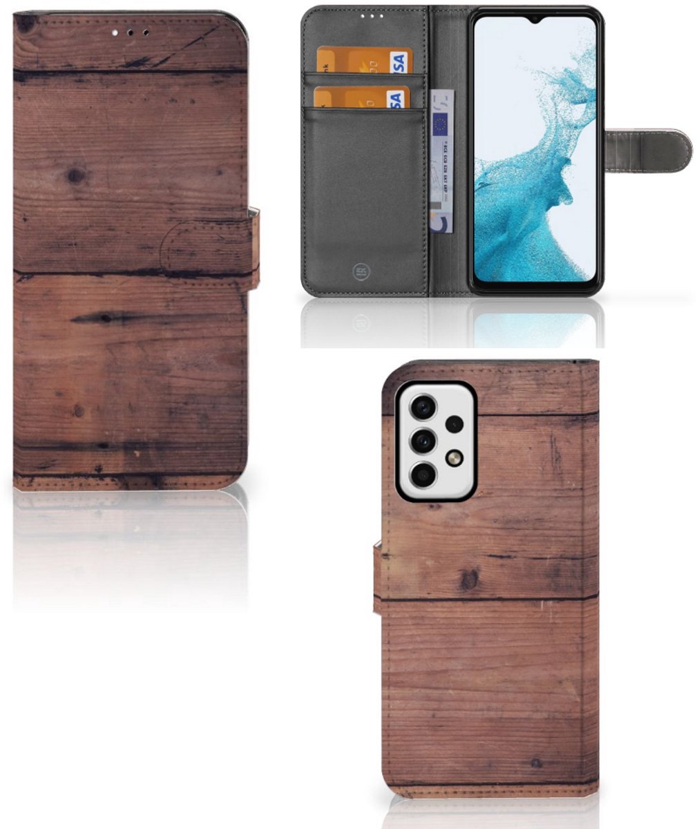 Samsung Galaxy A23 Book Style Case Old Wood