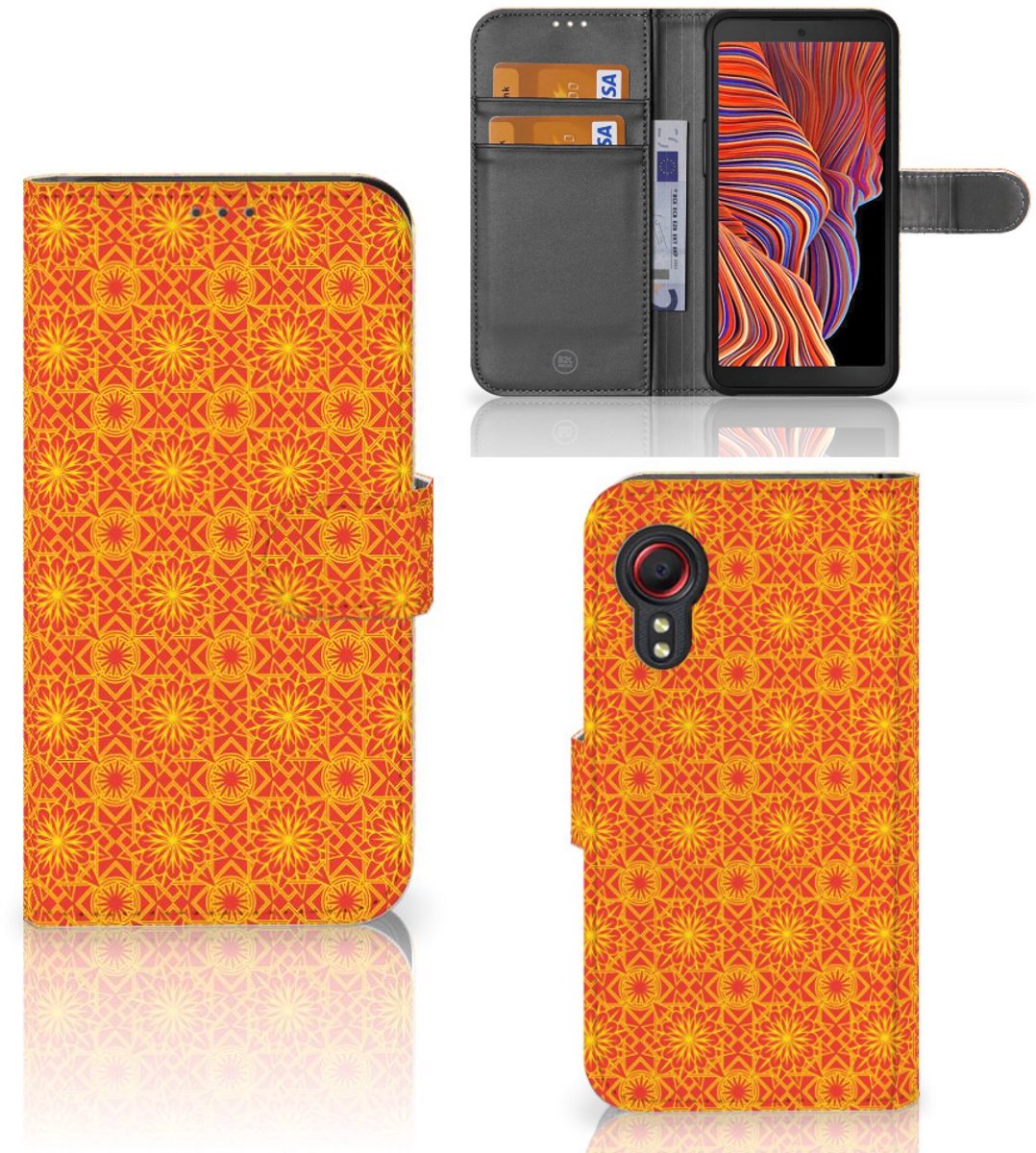 Samsung Galaxy Xcover 5 Telefoon Hoesje Batik Oranje