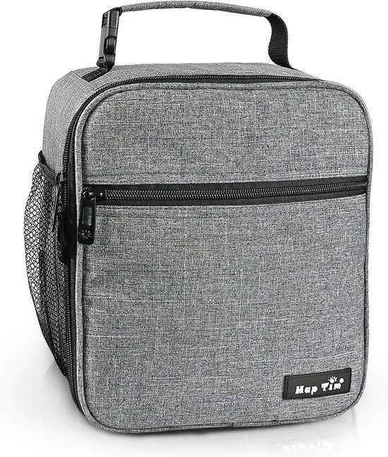 Hap Tim Geïsoleerde Lunchtas Voor Volwassenen En Kinderen, 6,5 Liter Coole Jongens Lunchbox Tas Voor Mannen Vrouwen, Stoere En Ruime Koeltas Bento Lunchboxen voor volwassenen En jongens (Donkergrijs) van Hap Tim — afbeelding 5