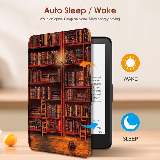 Hoes voor Kindle Paperwhite 7 inch - 2024 en Kindle Colorsoft Signature Edition - Lichtgewicht Beschermhoes met Auto Sleep/Wake — afbeelding 2