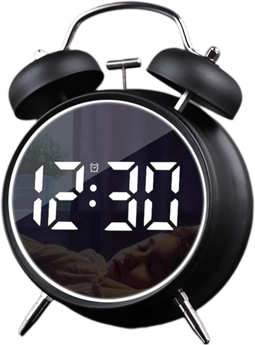 Digitale 4,5 inch LED wekker met stille werking en luide alarmfunctie