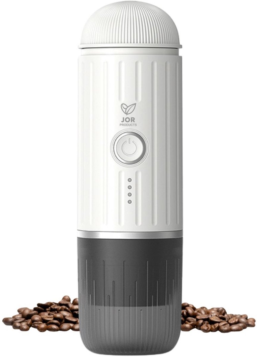 JOR Products® - Draagbare Espressomachine - Koffiebonen & Nespresso - Wit