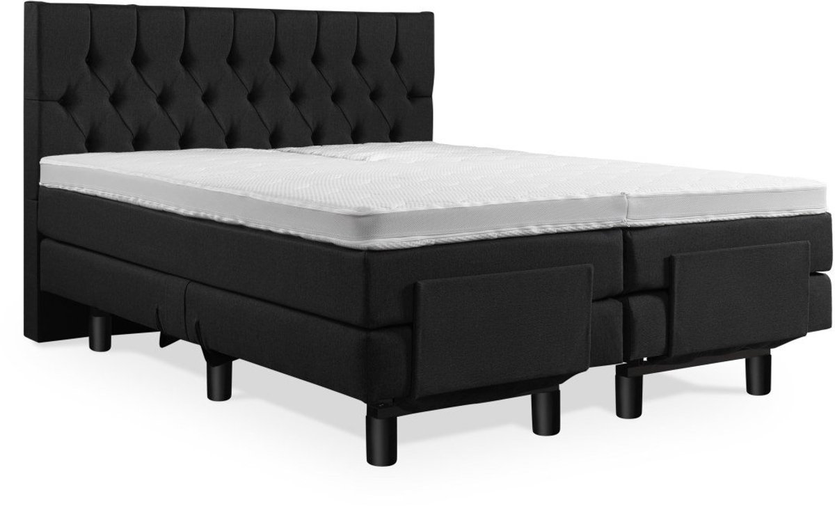 Elektrische Boxspring - Incl. Gecapitonneerd Hoofdbord - 2-Persoons - 180x220 cm - Gitzwar