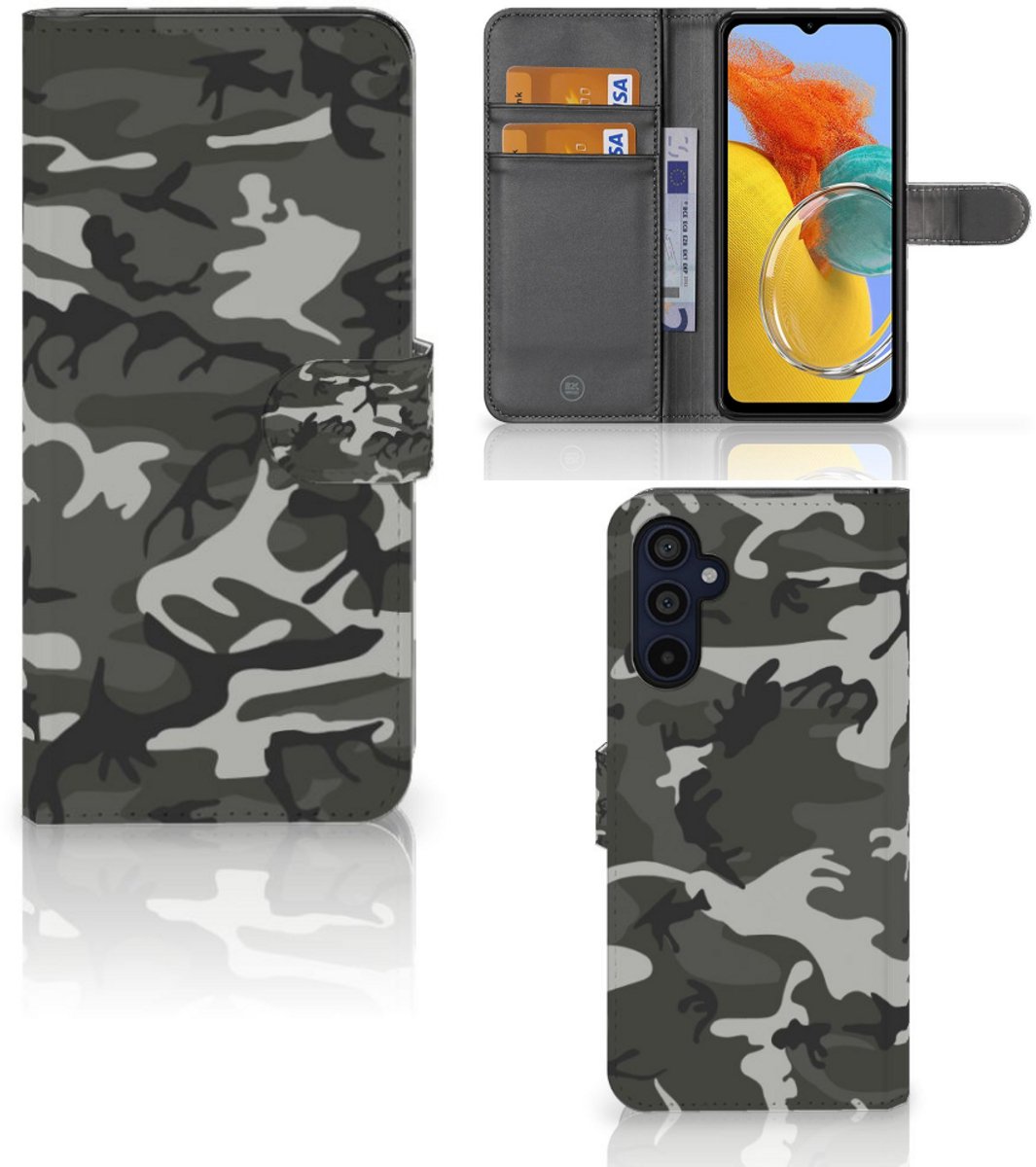 Samsung Galaxy M14 Telefoon Hoesje Army Light