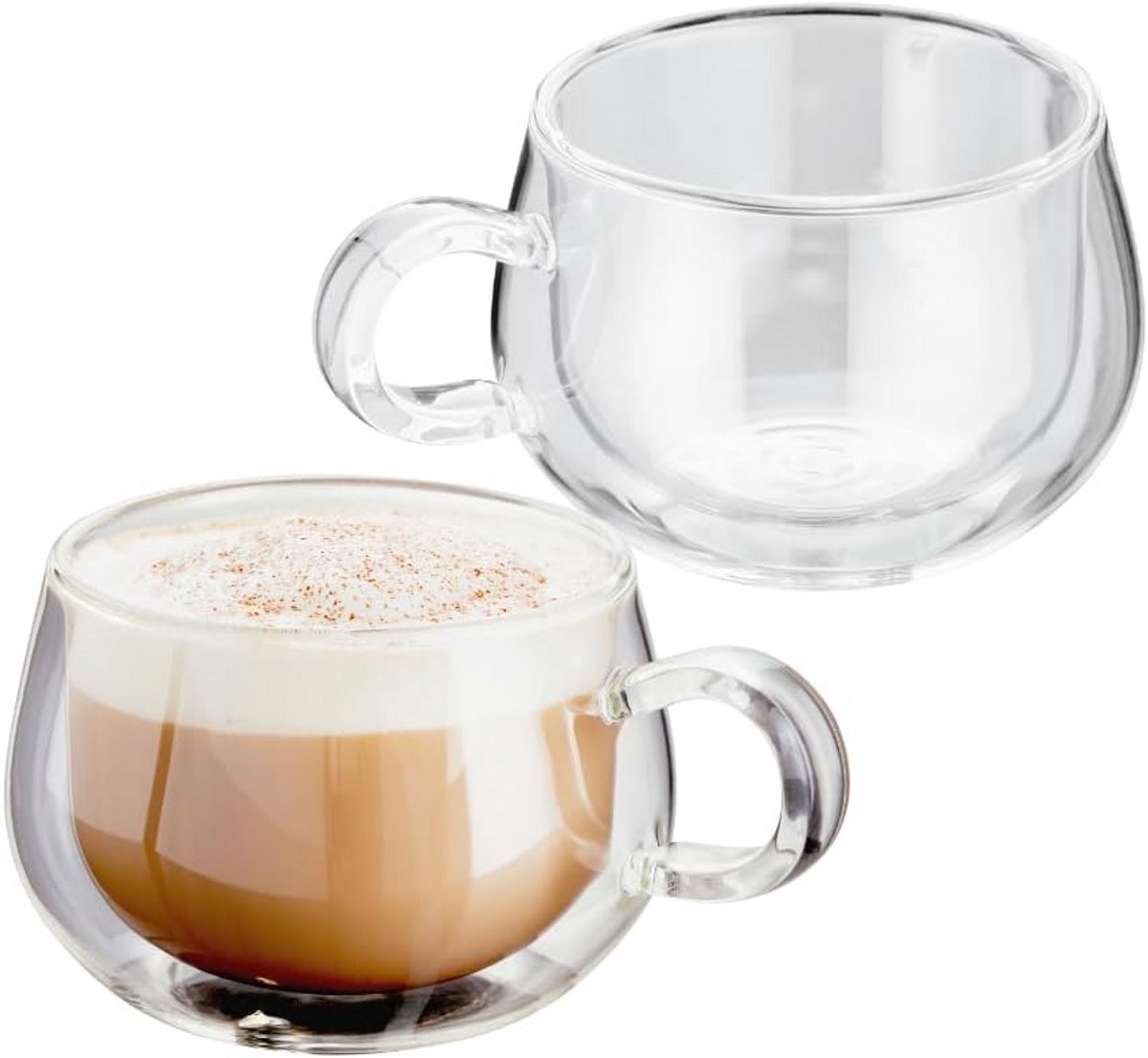 Dubbelwandige Cappuccino Glazen Set van 2 - 250 ml