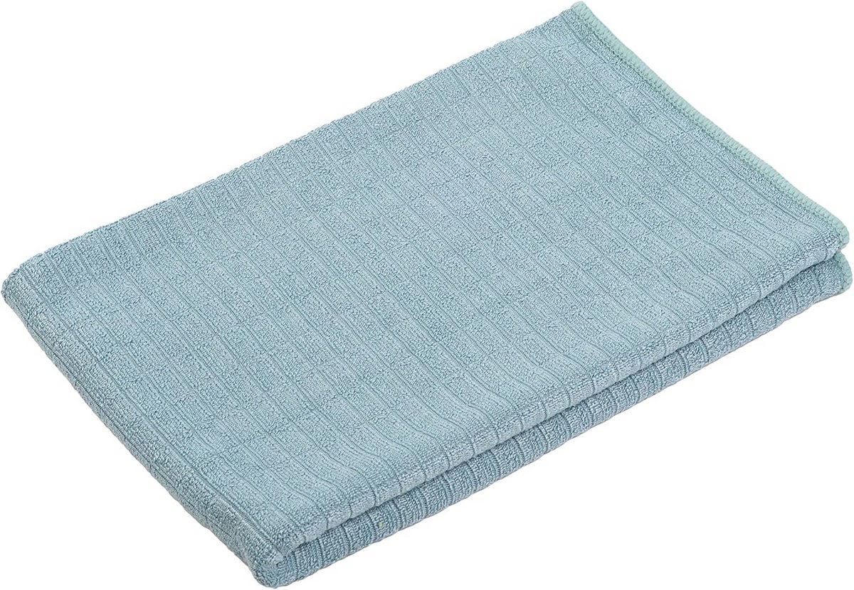Set van 3 microvezel theedoeken 50 x 70 cm - Aqua kleur