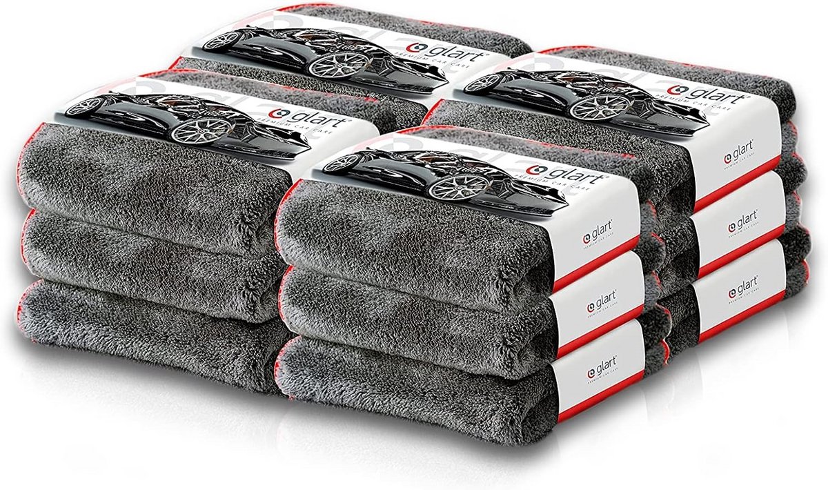 Set van 12 Premium Microvezeldoeken 600 GSM - Ultra Zacht en Pluisvrij voor Auto's