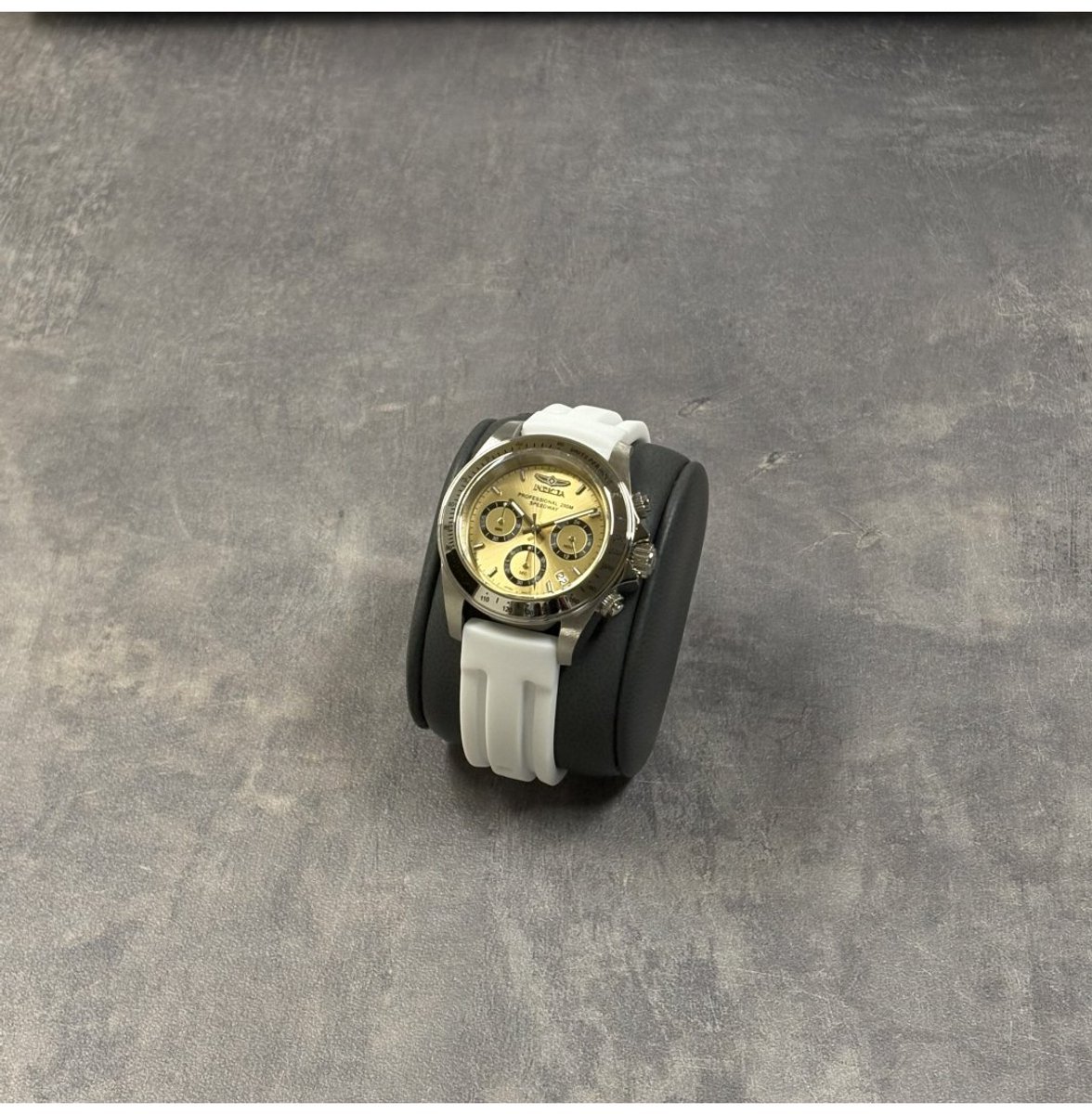 Invicta Speedway 50487 Heren Horloge - Waterdicht - Analoog - Quartz Uurwerk - Roestvrij Staal met gouden Wijzerplaat - 40mm