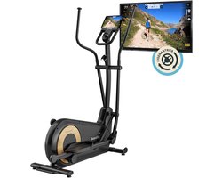 Skandika crosstrainer Carbon P24-RG - Elliptische trainer stil zonder stroom met generator, 16 weerstandsniveaus, tot 150 kg, computer gestuurd, elektronische weerstand, elliptische crosstrainer voor thuis