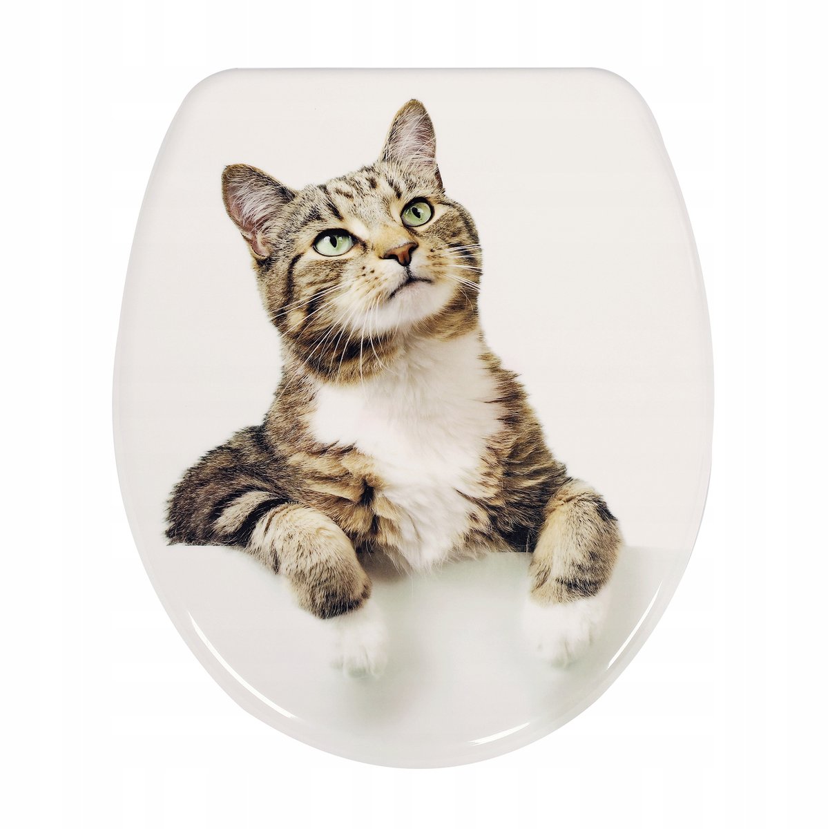 Namajunas - WC-brillen - Wc bril softclose - Toilet bril - Universele vorm WC Bril - Duroplast - Antibacterieel - Lieve Katten Blik - Met Deksel - RVS Bevestiging - Easy Clean - Snelle montage en demontage - Inclusief Bevestigingsmateriaal