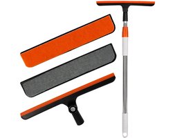 Raamwisser met telescoopsteel - 140cm - Uitschuifbaar - Telescopische borstel - Ramenwassen - Uitschuifbare wisser - Raamwisser - Wasser - Watertrekker