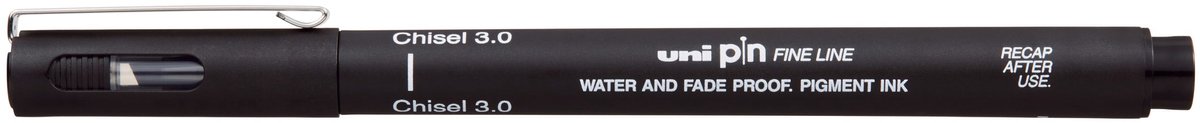 Uni CS1-300 zwarte finelinerpen, 3 mm, waterbestendig