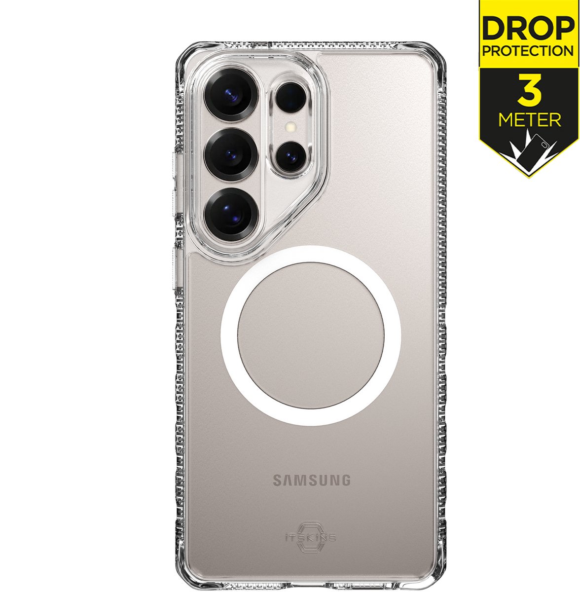 ITSKINS Doorzichtig Hoesje geschikt voor Samsung Galaxy S26 Ultra MagSafe Telefoonhoesje Hardcase | ITSKINS Level 2 HybridMagClear R Backcover Shockproof | Geschikt voor MagSafe | Geschikt voor Draadloos Opladen met Magnetische Ring | Geschikt voor
