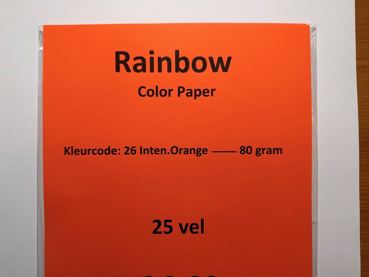 Rainbow KL-26 80gram intense oranje papier