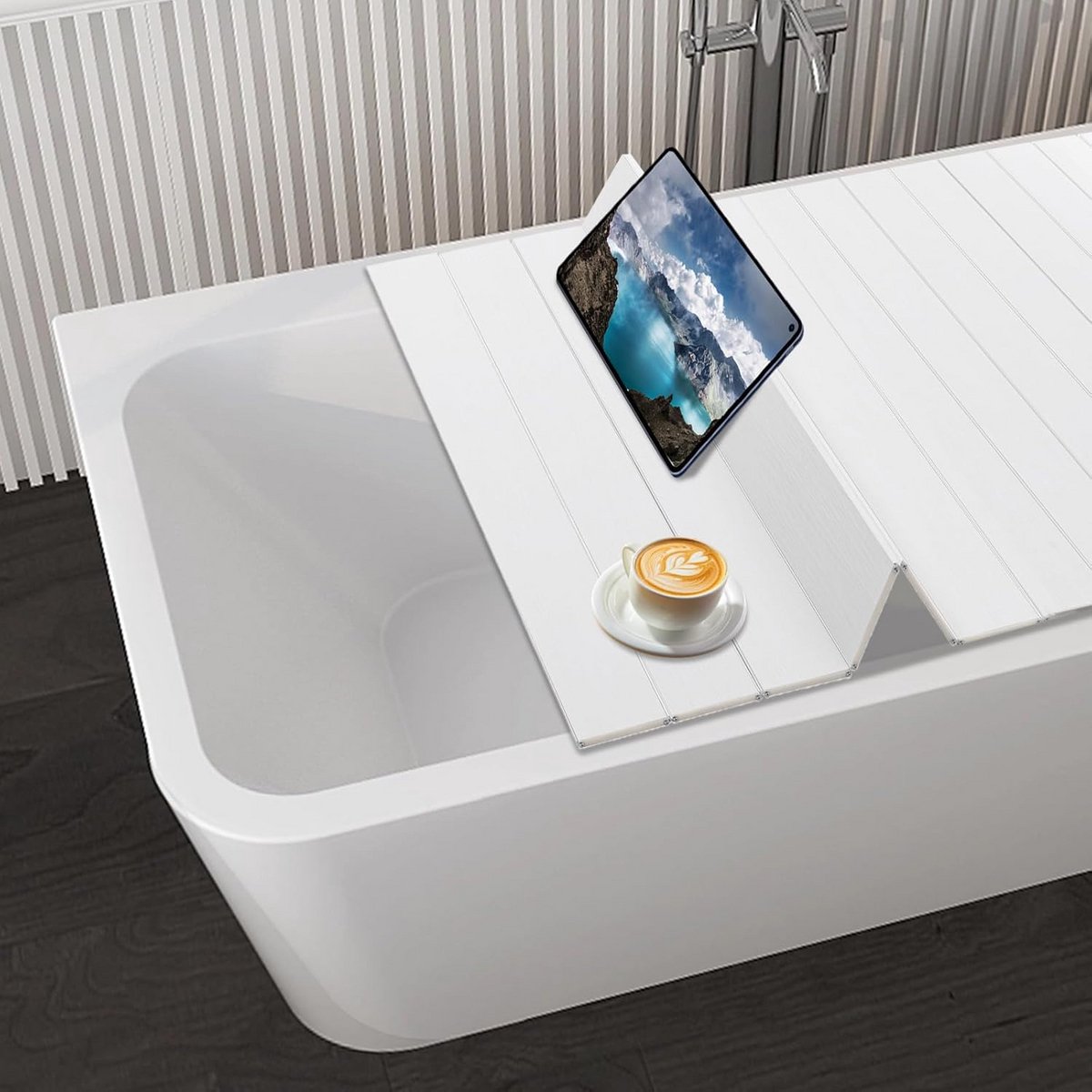 Opvouwbare Badplank PVC en RVS - Waterdicht en Stofdicht Badhoes voor Standaard Badkuipen