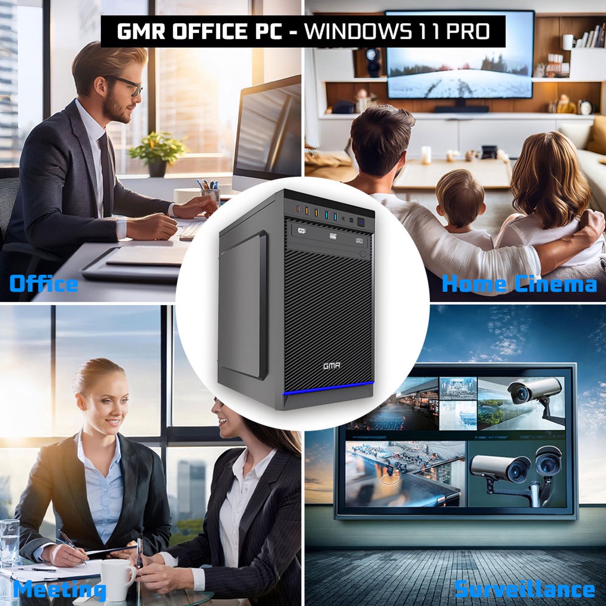 Intel Ultra Compleet Desktop PC | Intel Core i3 | 8 GB RAM | 256GB SSD | Windows 11 Pro | Business Office Multimedia Computer – foto 5
