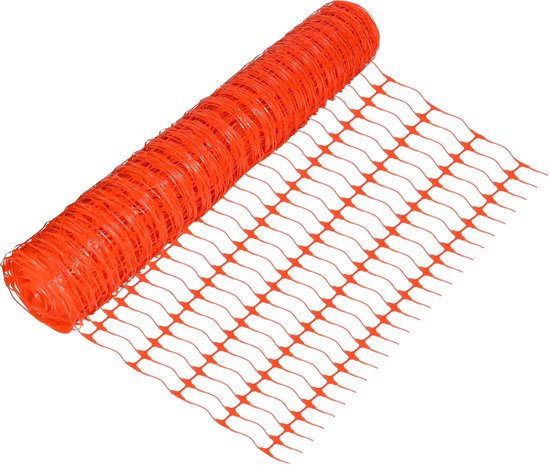 Aufun Barrière d'avertissement Filet de sécurité 30m - Clôture en plastique - Barrière de chantier Séparation de propriété Filet de jardin - Oranje