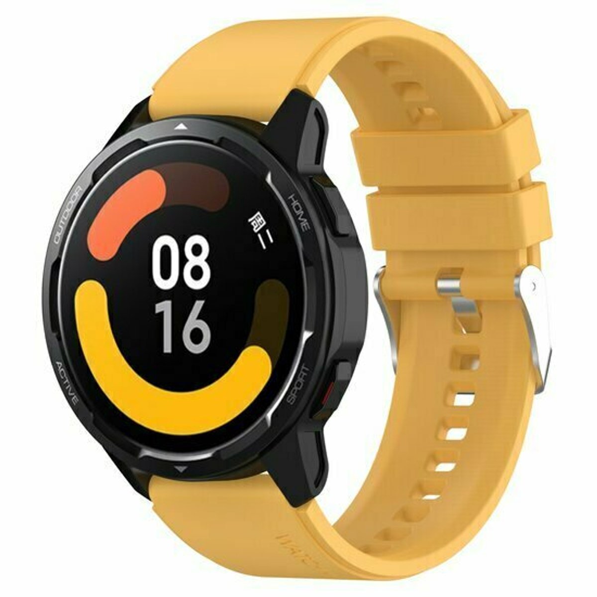 By Qubix - Siliconen sportband - Geel - geschikt voor Huawei Watch 5 - 46mm