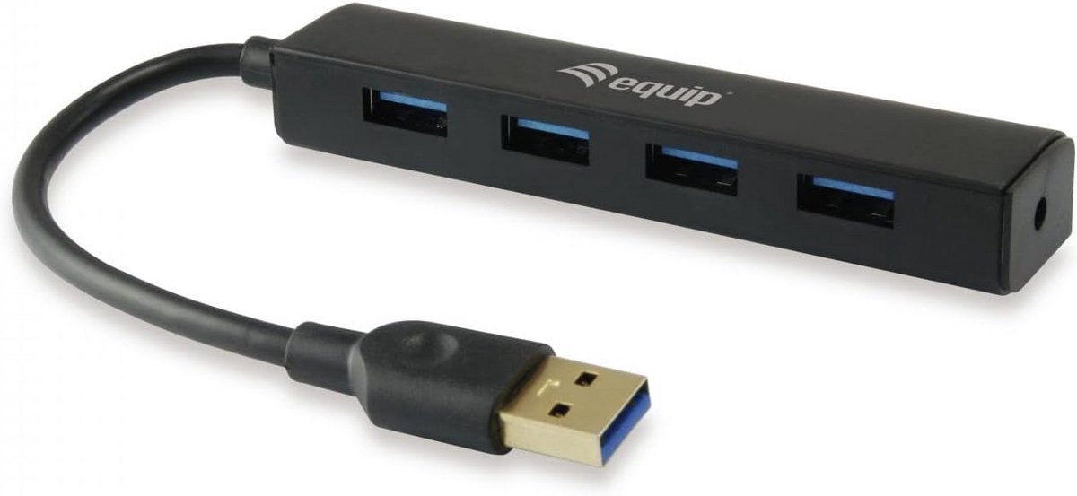 USB 3.0 Hub met 4 Poorten - Zwart
