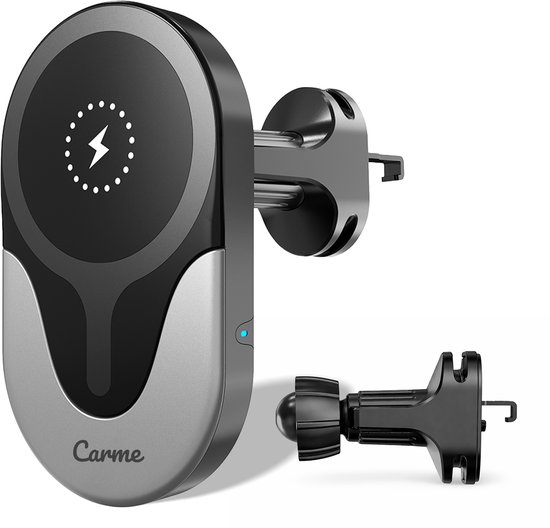 CarMe 4-in-1 CarPlay & Android Auto Dongle met MagSafe houder en draadloze oplader, USB-A/C, zwart