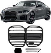 Sport Nierengrille Glans Zwart – Geschikt voor BMW 4 Serie G22 Coupé & G23 Cabriolet (vanaf 2020) – Incl. Kentekenplaathouder