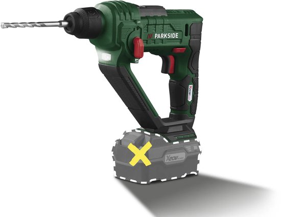 VONROC Hammer drill battery – VPower 20V – Excl. Battery and charger – 1.3 Joule – SDS-plus – Incl. accessories and toolbag
