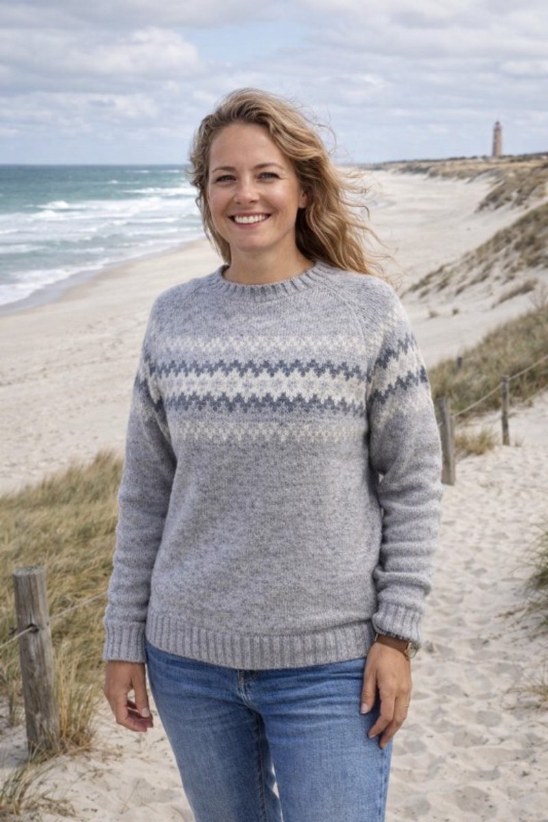 Pure Wool Trui Isa UJK-0426 Grijs