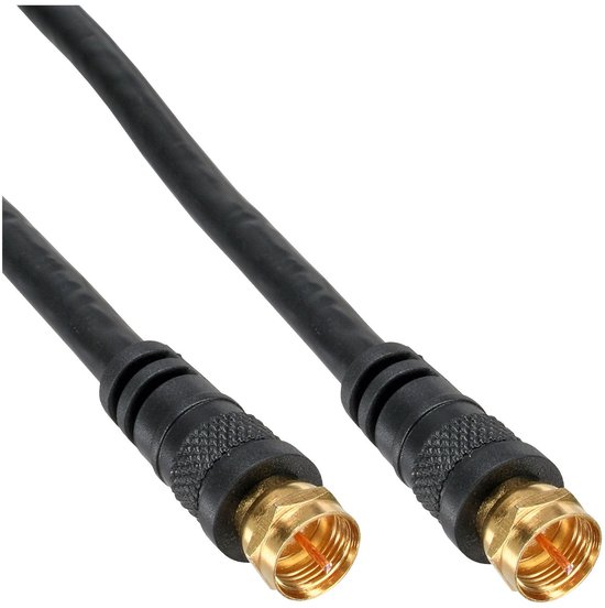 deleyCON 10 Stuks SAT Adapter Connector Coaxkabel Verlenging 2x F-Socket Vernikkeld voor Satelliet Kabel BK Systemen