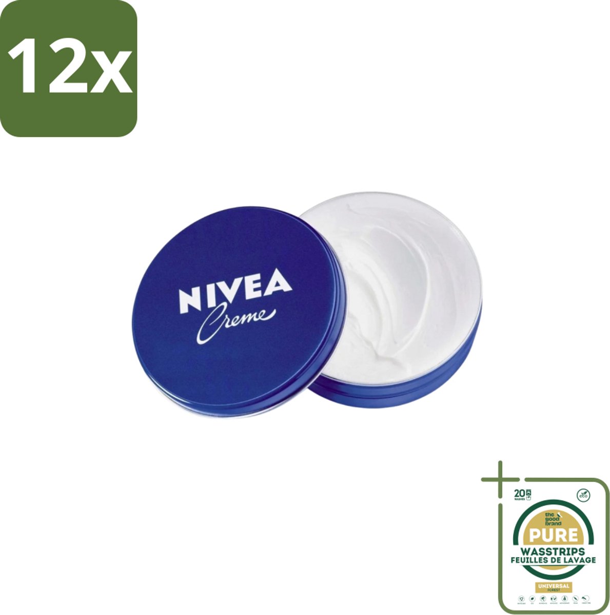 NIVEA Crème Blik 150 ml - Voordeelverpakking - 12 stuks - Uitdroging - Huid verzorging
