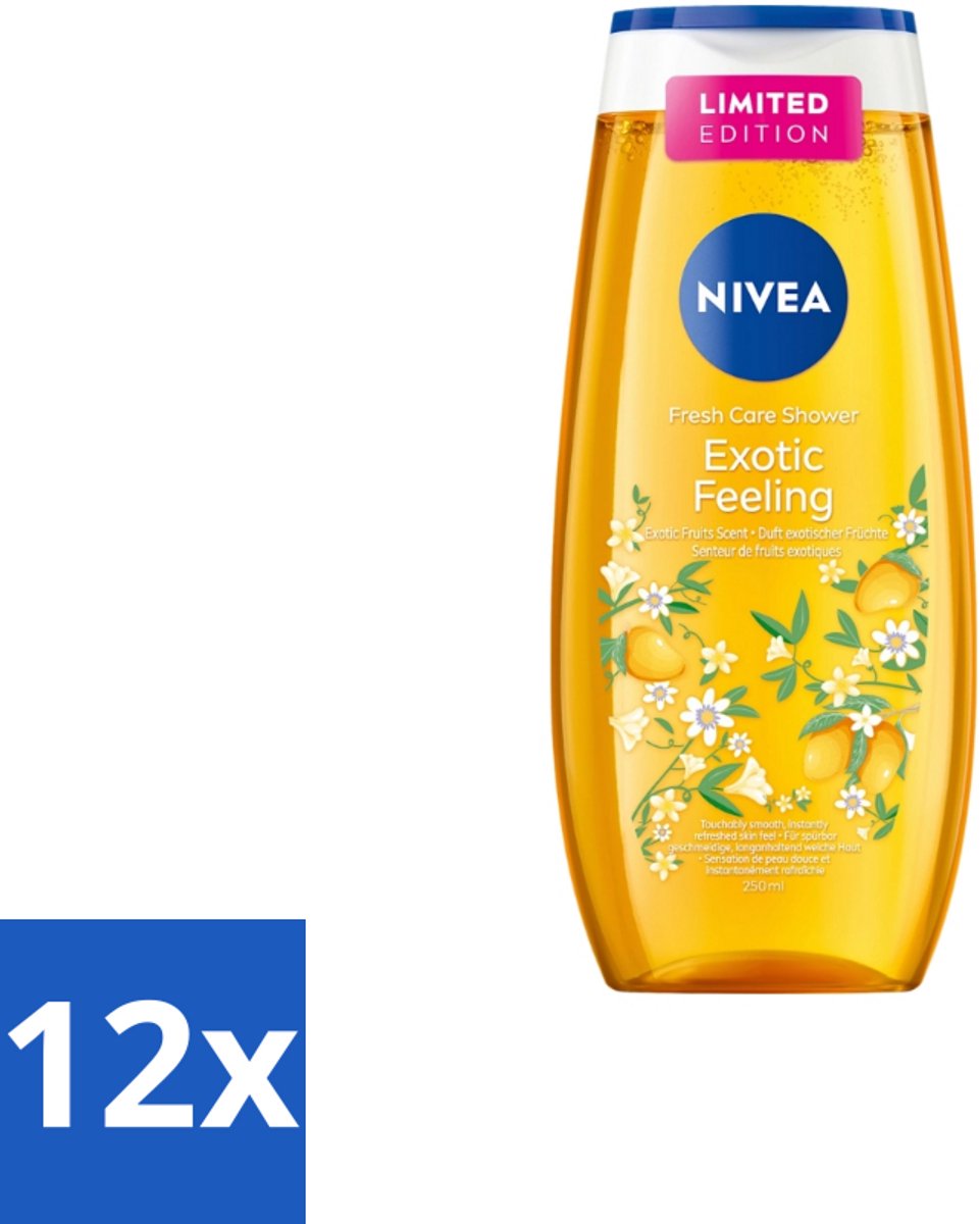 Nivea – Douchegel – Exotic Feeling – 250 ml - Voordeelverpakking - 12 stuks