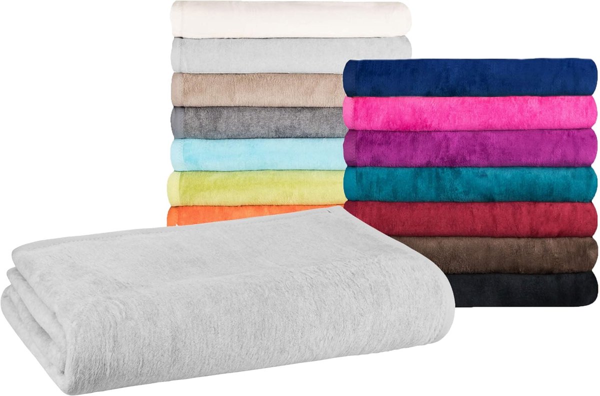 Pluche bankdeken 127 x 152 cm – Luxe imitatiebont knuffeldeken – Zachte winter woondeken voor bank & bed – Warm, lichtgewicht & hypoallergeen – Lavendel – Pauwhome